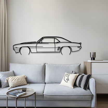 Elevate your décor using the 1969 Chevrolet Camaro metal wall silhouette