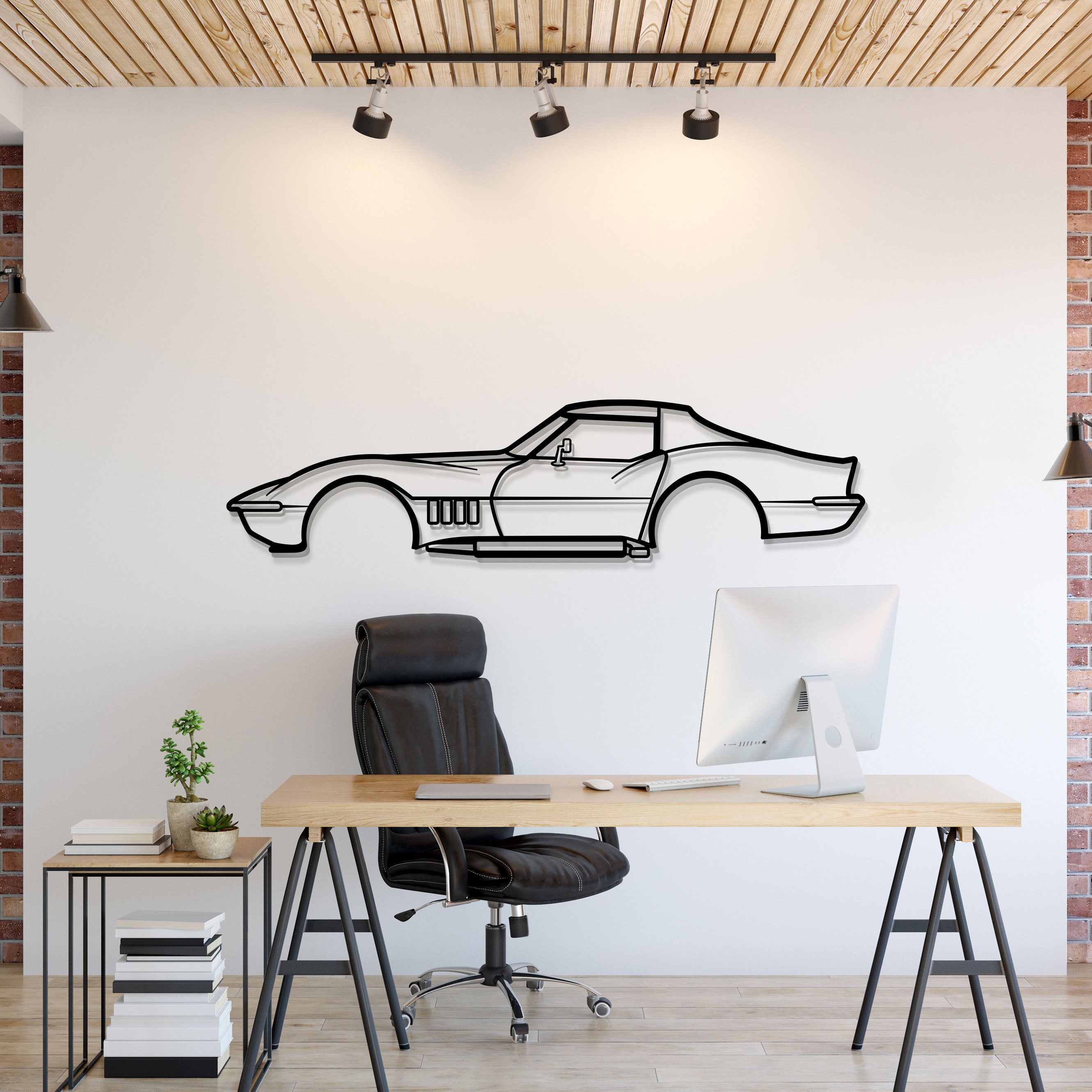 1969 Corvette Metal Car Wall Art - MT0119