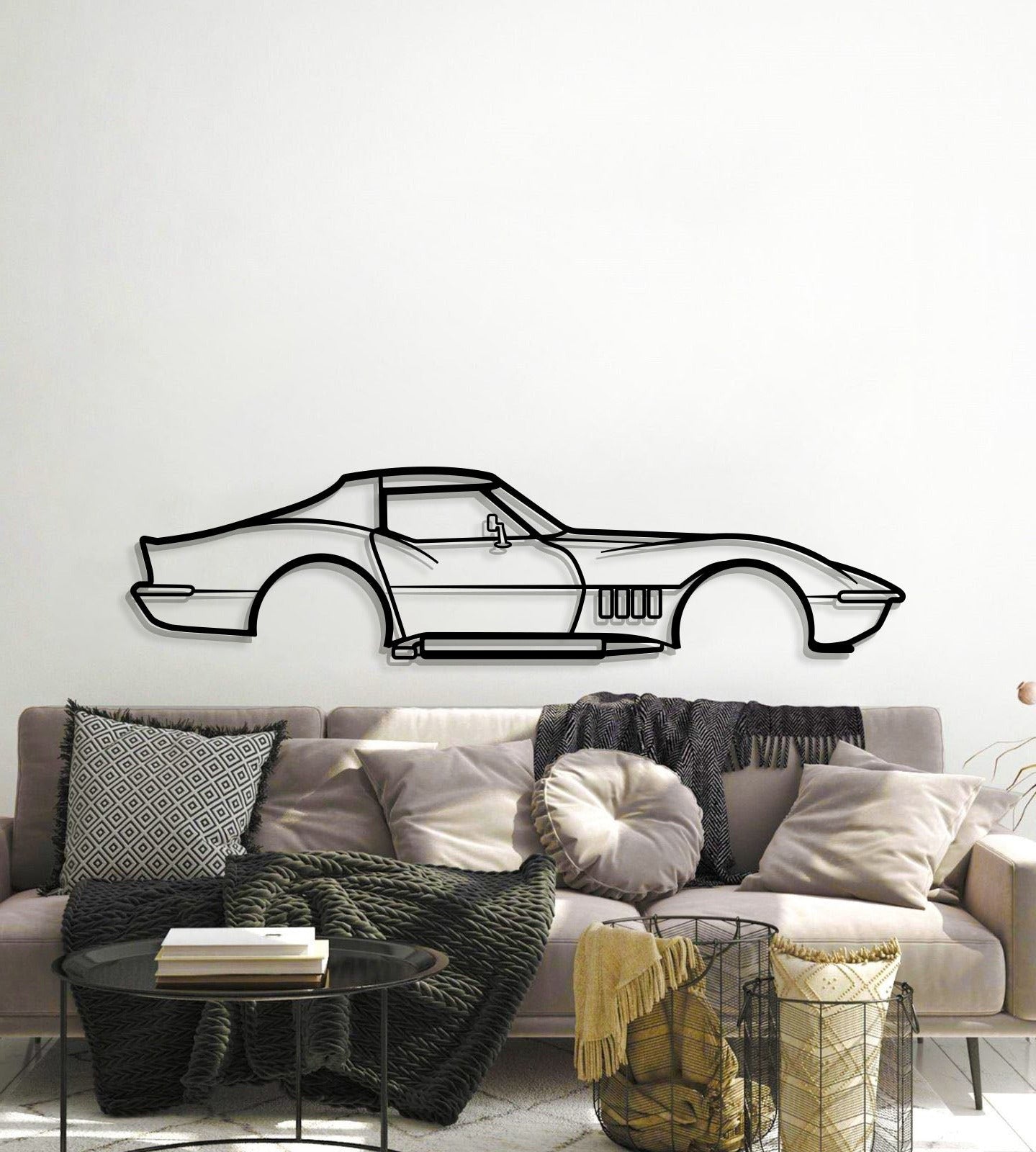 1969 Corvette Metal Car Wall Art - MT0119