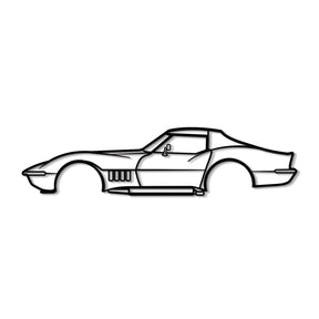 1969 Corvette Metal Car Wall Art - MT0119