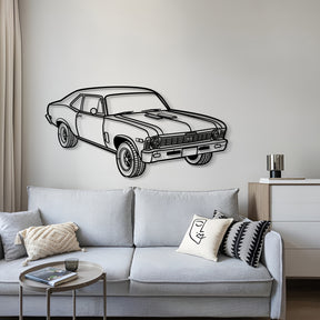 1969 Nova Yenko Perspective Metal Car Wall Art - MT1250