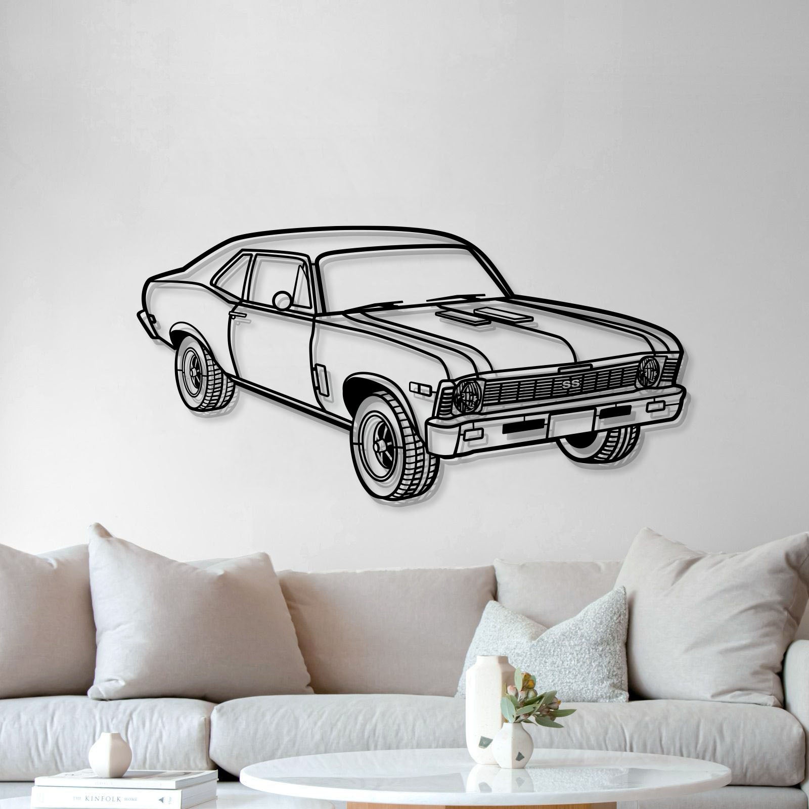 1969 Nova Yenko Perspective Metal Car Wall Art - MT1250