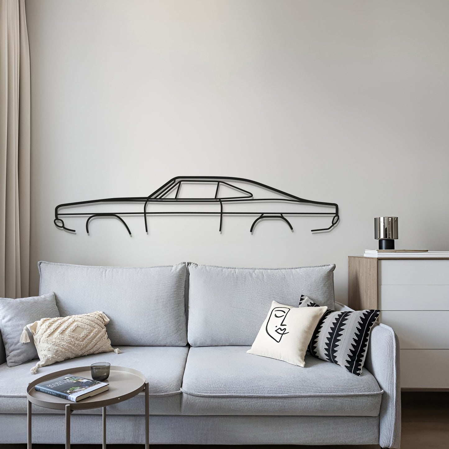 1969 Charger Classic Metal Car Wall Art - MT0118