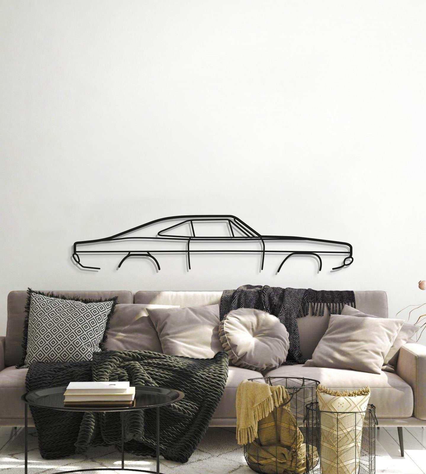 1969 Charger Classic Metal Car Wall Art - MT0118