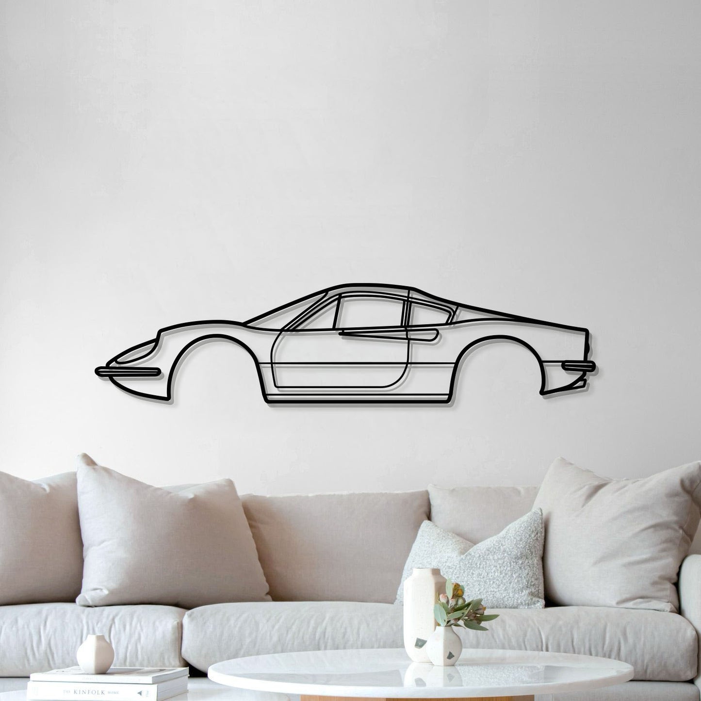 1969 Dino 246 GT Metal Car Wall Art - MT0121