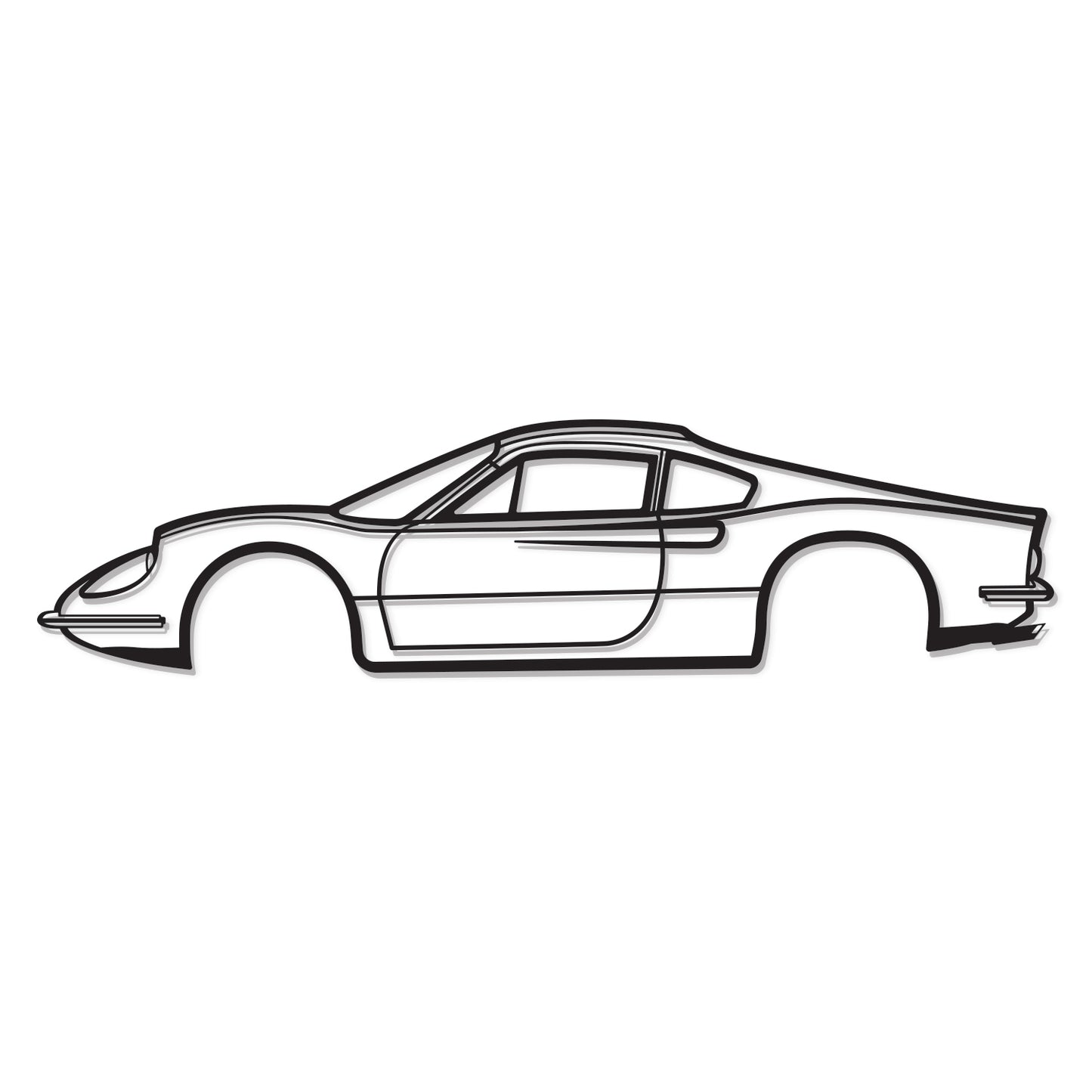 1969 Dino 246 GT Metal Car Wall Art - MT0121