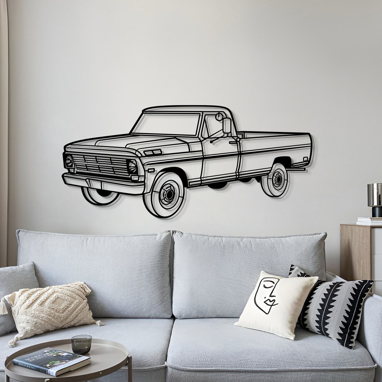 1969 F-250 Perspective Metal Car Wall Art - MT1263