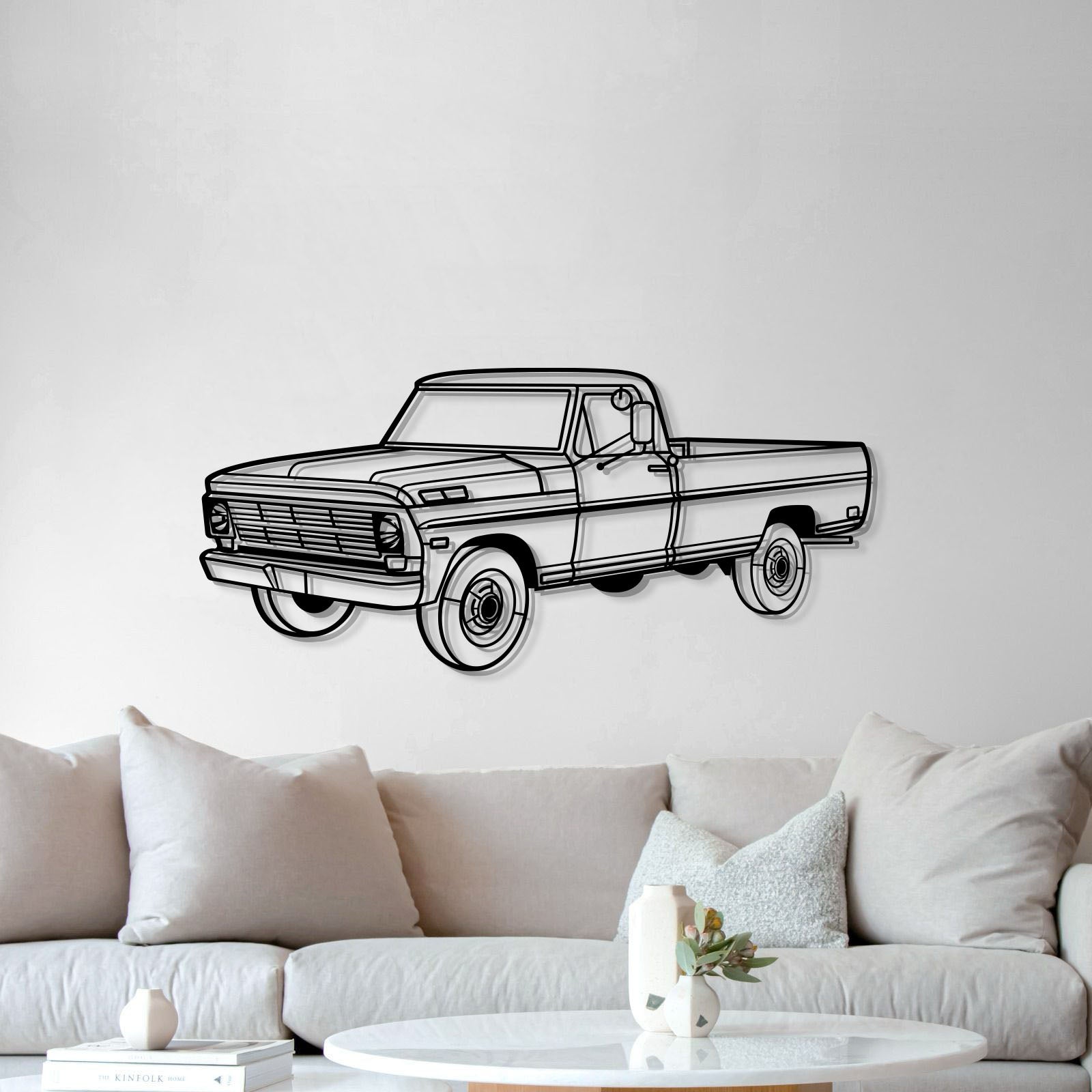 1969 F-250 Perspective Metal Car Wall Art - MT1263