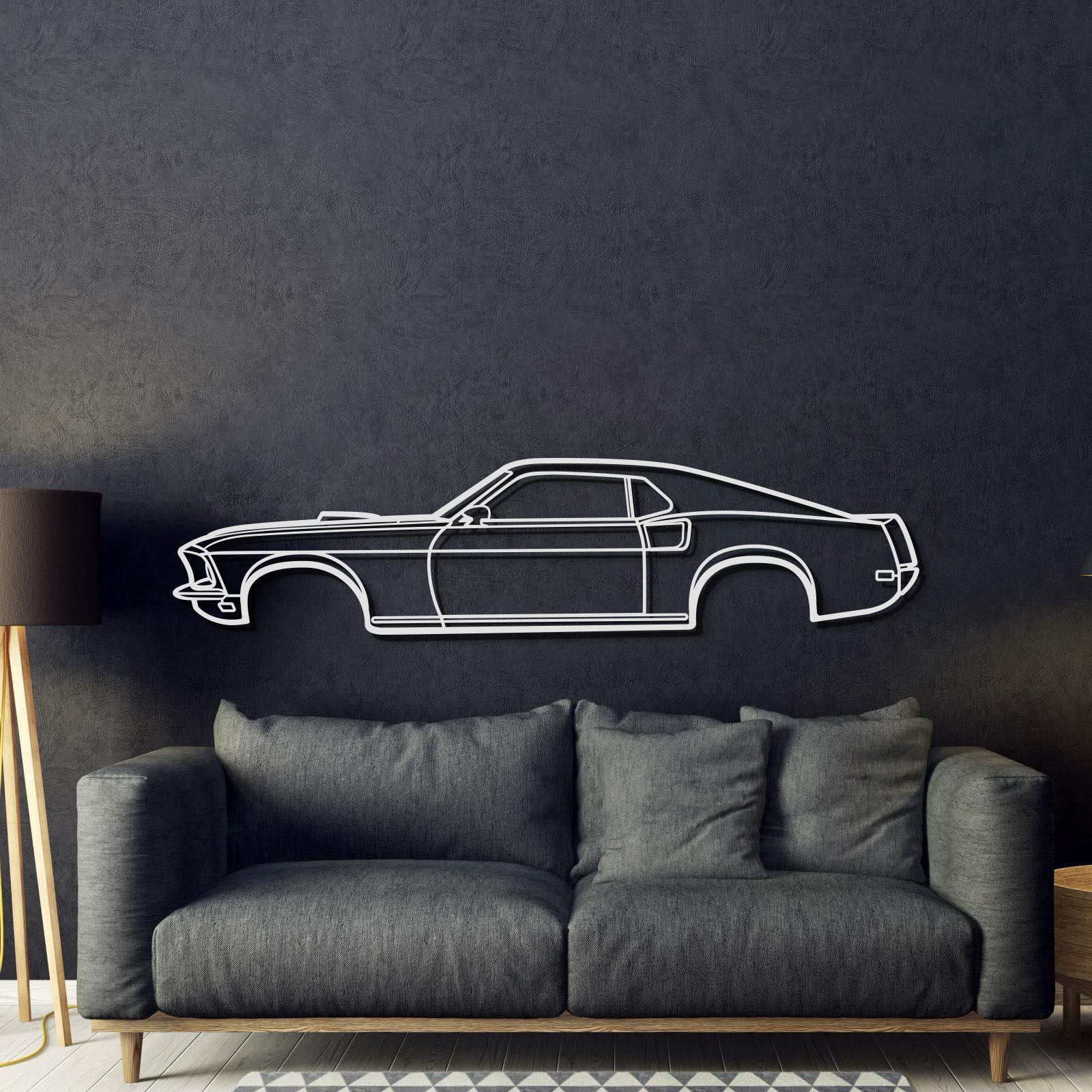 1969 Mustang Mach 1 Metal Car Wall Art - MT0123