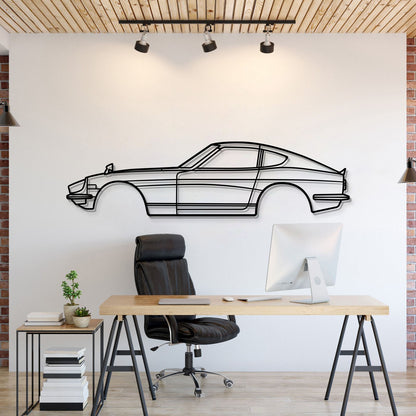 1969 Nissan Fairlady Z 432 metal car wall art – iconic Japanese sports car silhouette in steel