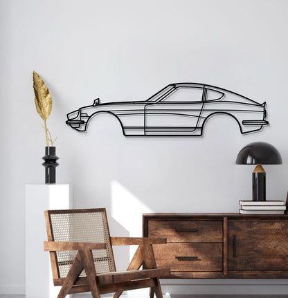 Fairlady Z 432 (1969) laser‑cut metal wall décor – rare homologation model profile for collectors