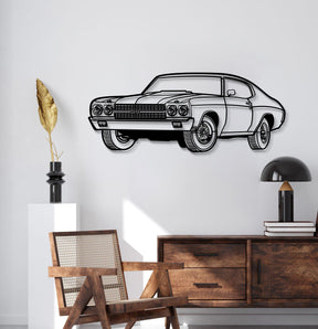 1970 Chevelle SS Perspective Metal Car Wall Art - MT1251