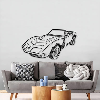 Chevrolet Corvette LT1 1970 perspective wall décor – ready-to-hang premium steel design for car enthusiasts