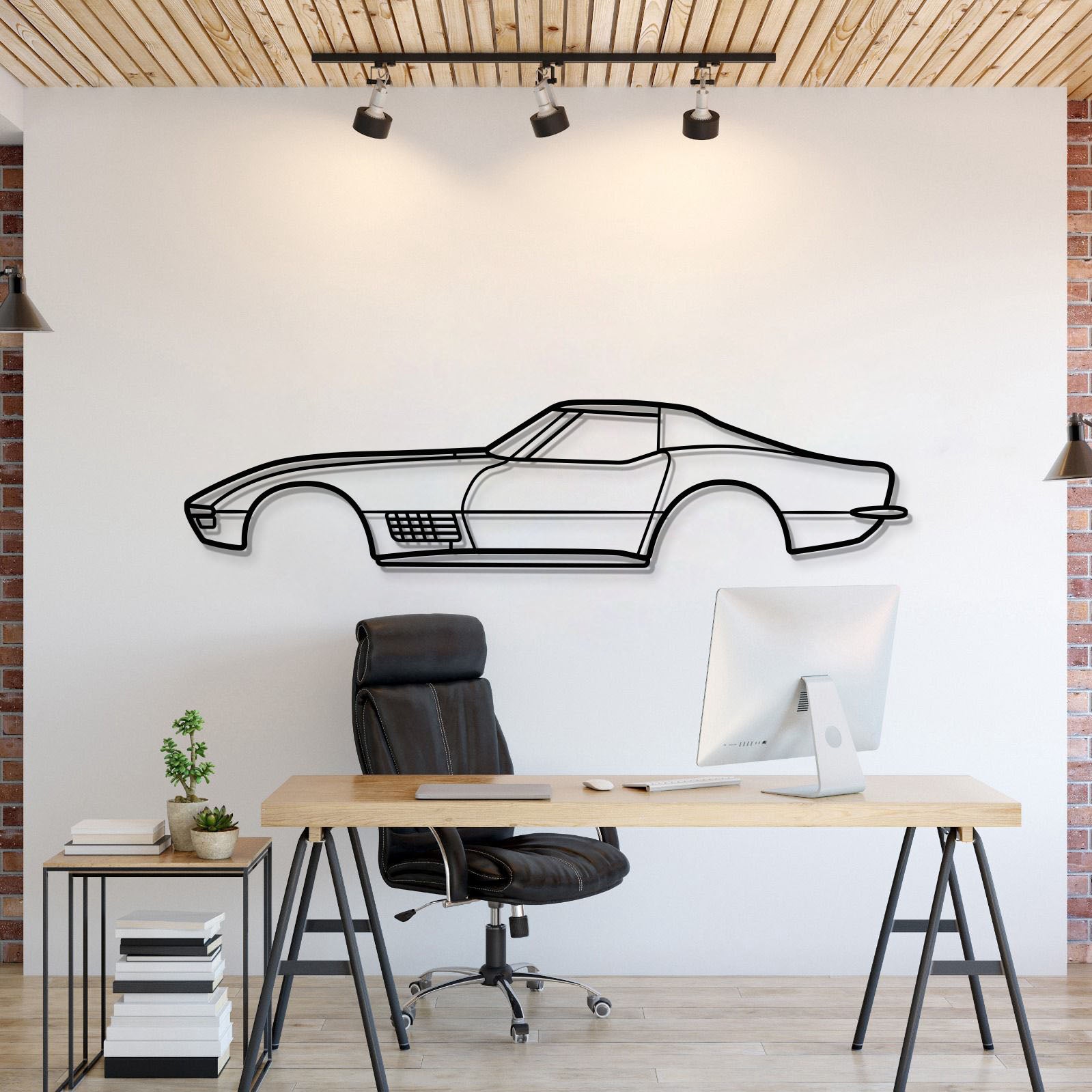 1970 Corvette ZR-1 Metal Car Wall Art - MT0131