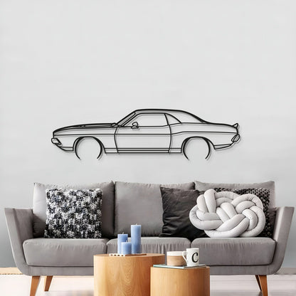 1970 Challenger Detailed Metal Car Wall Art - MT0129
