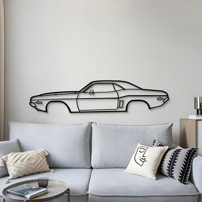 1970 Challenger R/T Metal Car Wall Art - MT0128