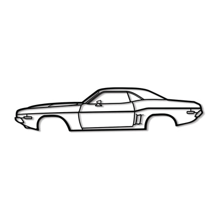 1970 Challenger R/T Metal Car Wall Art - MT0128