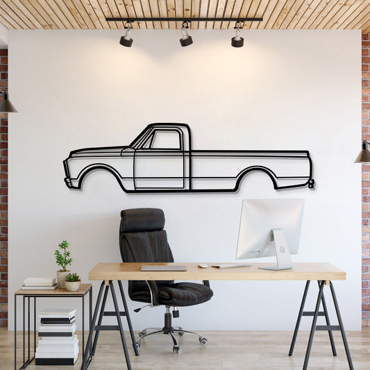 1970 GMC 3500 V8 Metal Wall Art Silhouette Classic Dually Truck