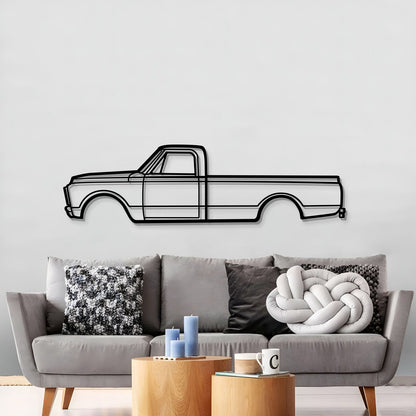 Handcrafted Metal Wall Art Of 1970 GMC 3500 V8 Iconic Flatbed Design