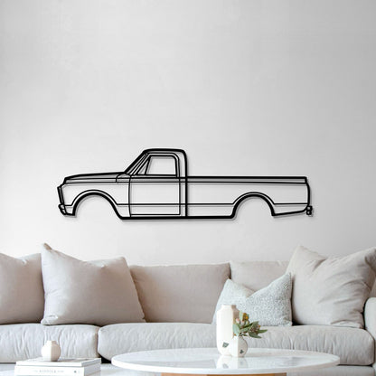 Laser Cut 1970 GMC 3500 V8 Steel Wall Decor Bold Workhorse Silhouette
