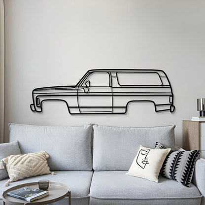 Minimalist Metal Wall Decoration Featuring 1970 GMC Jimmy Styling