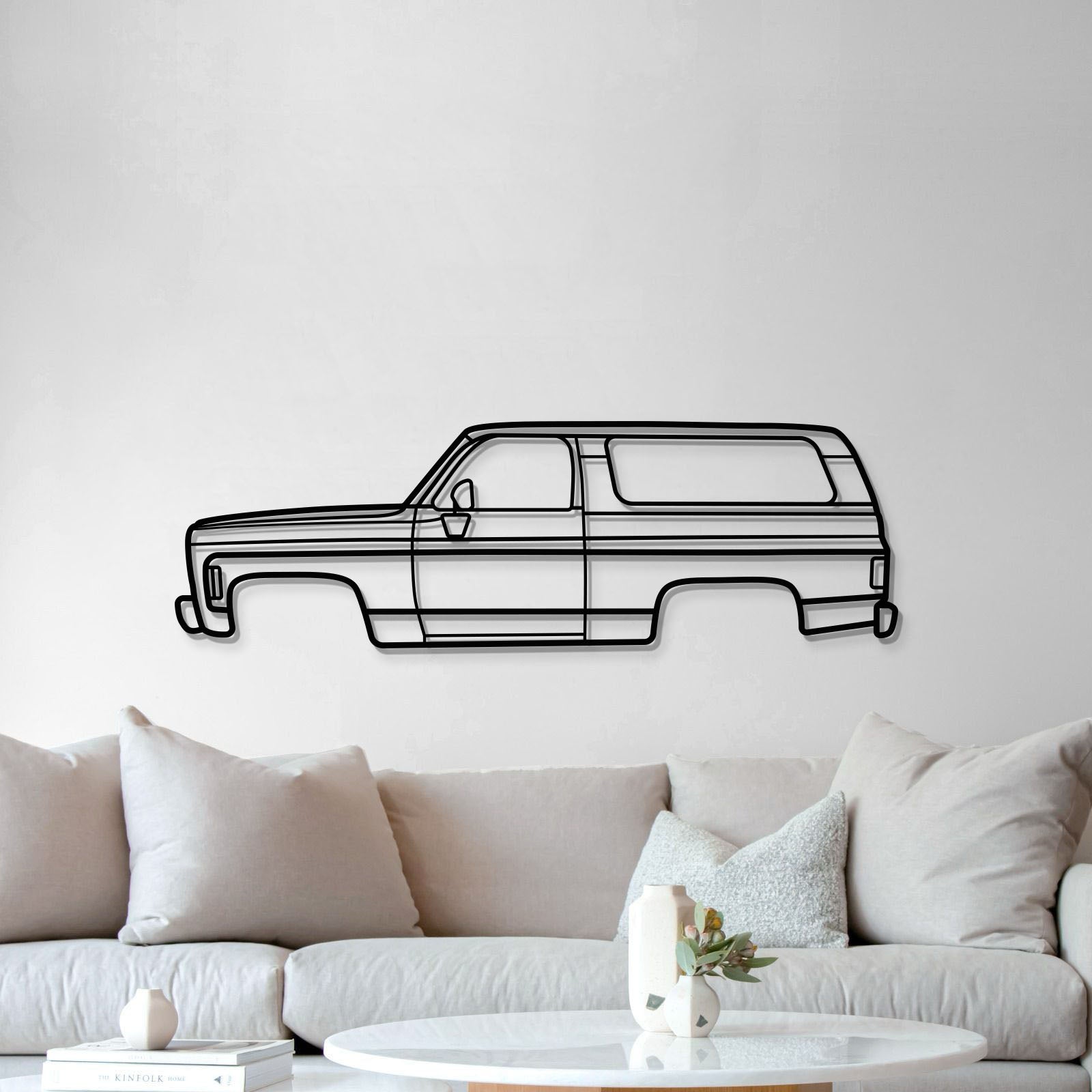 Laser Cut 1970 GMC Jimmy Steel Wall Decor Bold Workhorse Silhouette