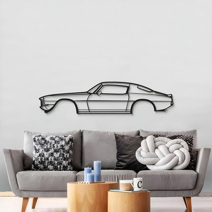 1971 Camaro Z28 metal silhouette wall hanging – textured powder‑coated steel with 3D elevation effect