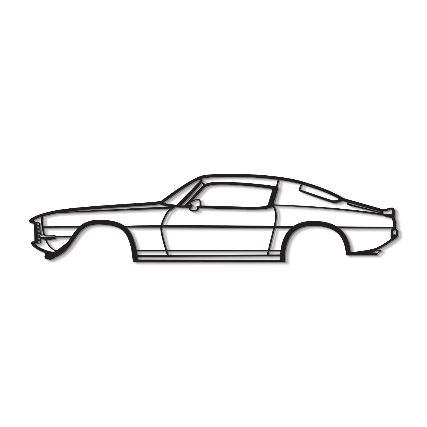 Sleek silhouette of 1971 Camaro Z28 – ready‑to‑hang automotive wall décor for garage or man cave