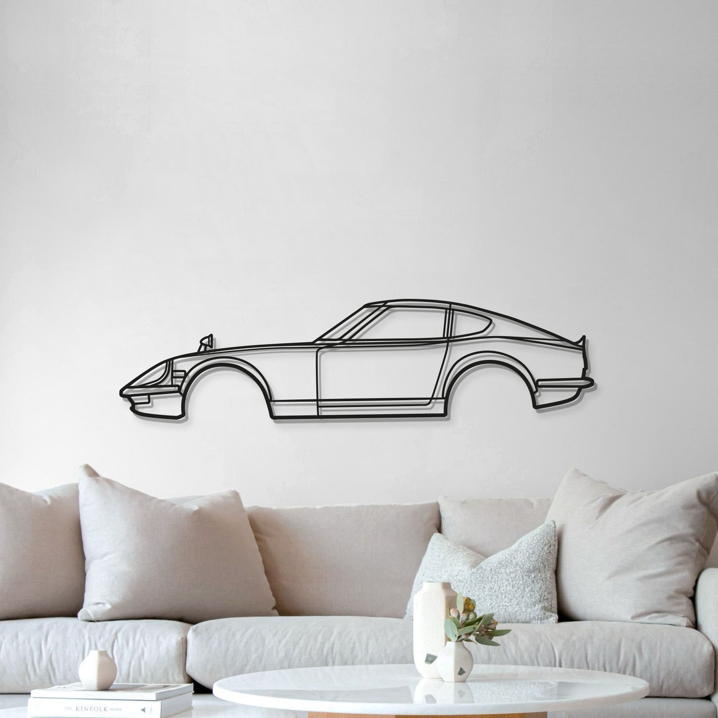 Laser‑cut steel 1971 Fairlady 240 ZG wall art – powder‑coated with 3D elevation effect