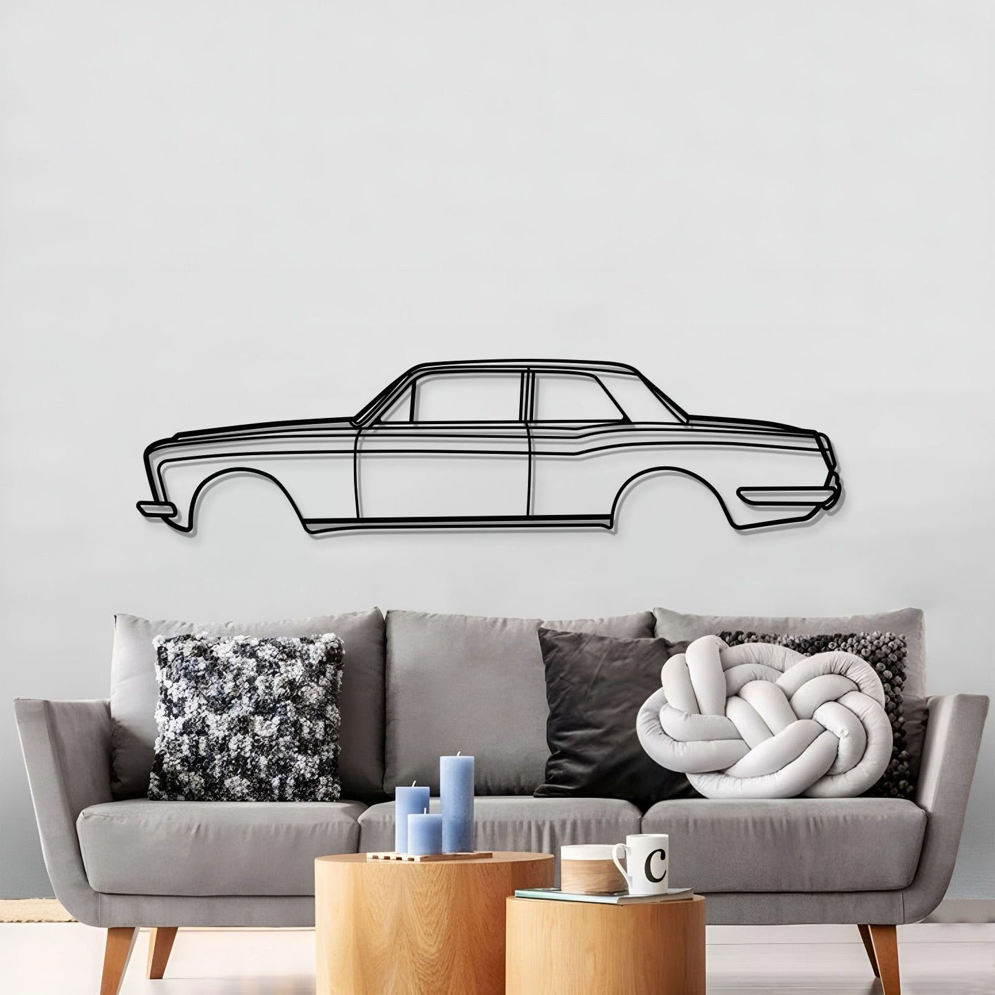 1971 Corniche Metallauto Wandkunst - MT0139