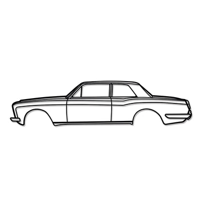 1971 Corniche Metallauto Wandkunst - MT0139