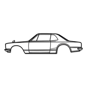 1971 Skyline 2000GT-R Metal Car Wall Art - MT0143