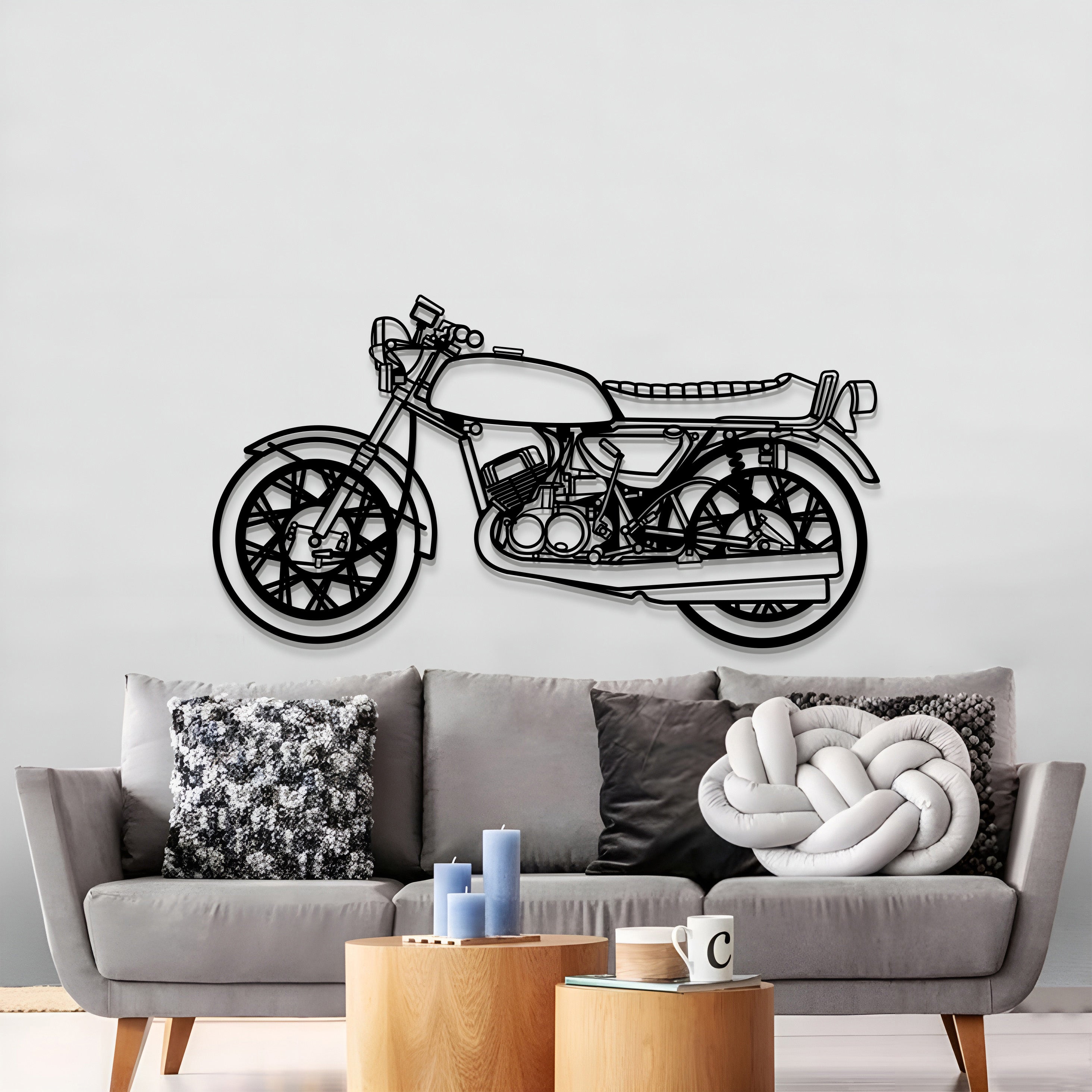 1972 500 Metal Motorcycle Wall Art - MT1402