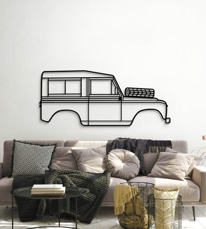 Minimalist 1972 Land Rover Series III silhouette – ready‑to‑hang wall decor for adventurers 