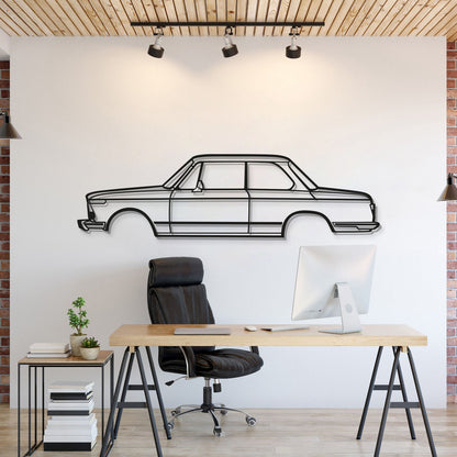 1973 BMW 2002 Ti Laser‑Cut Metal Wall Art Silhouette Design