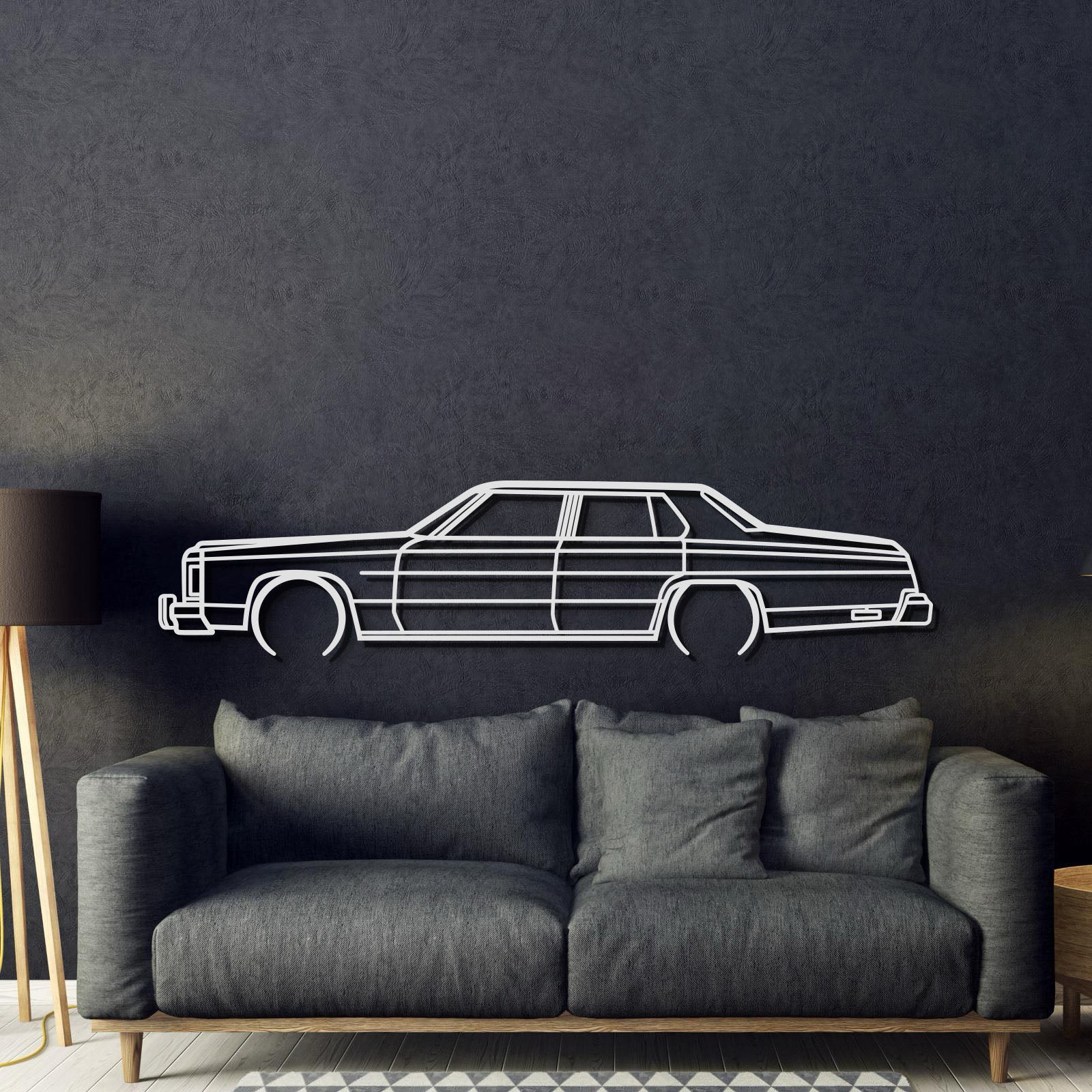 1975 Impala Detailed Metal Car Wall Art - MT0169
