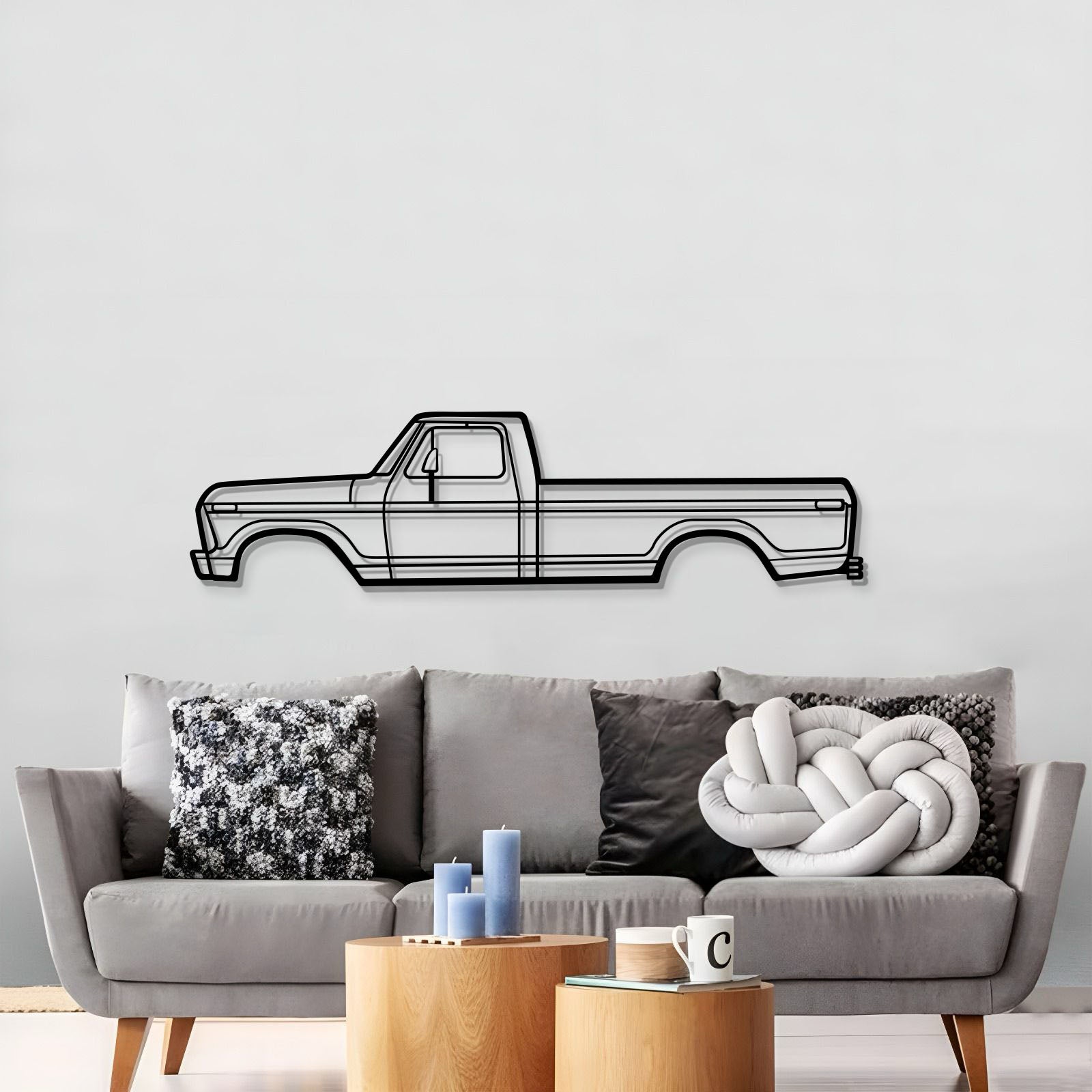 1975 F-150 6th Gen Metal Car Wall Art - MT0167