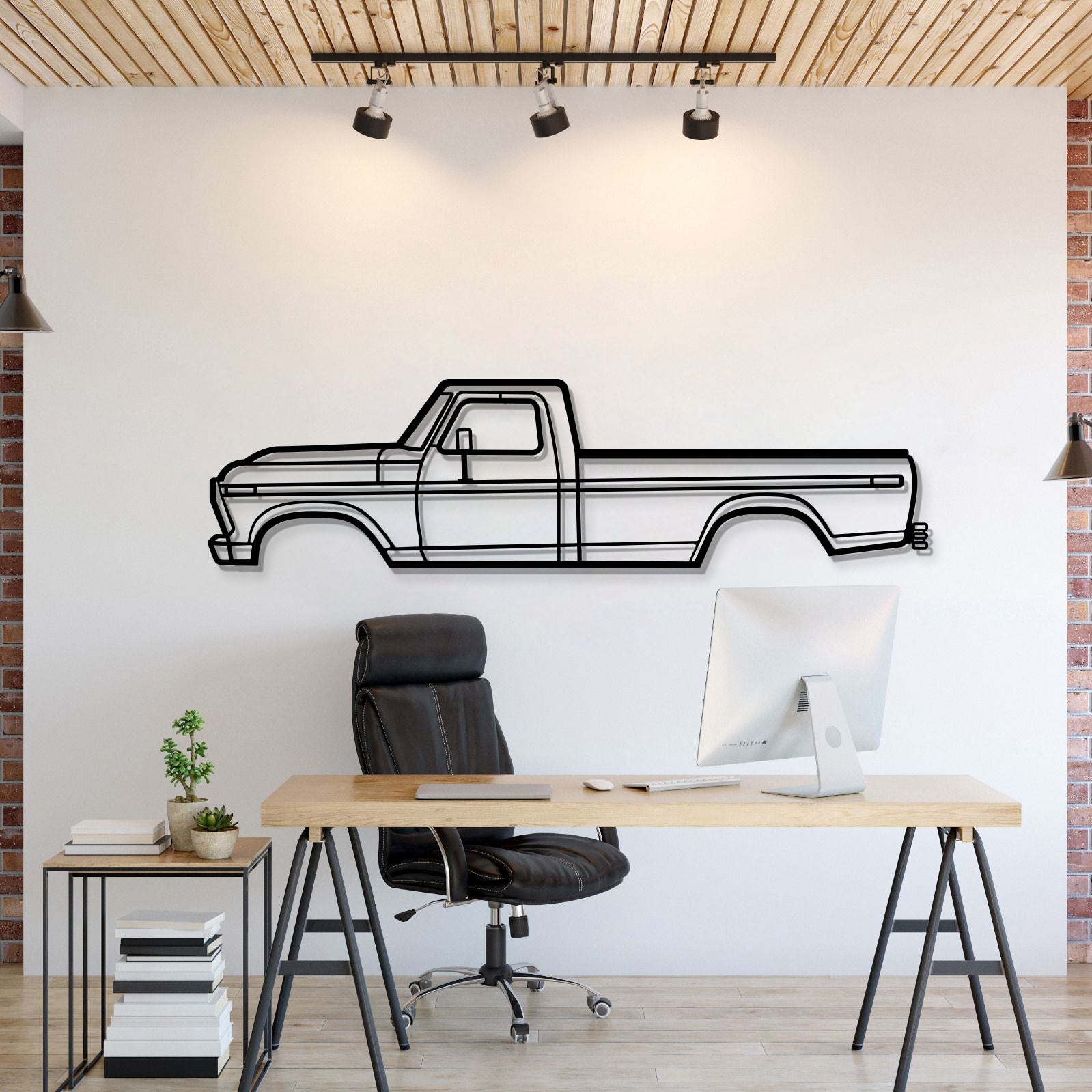 1975 F-250 Highboy Metal Car Wall Art - MT0168