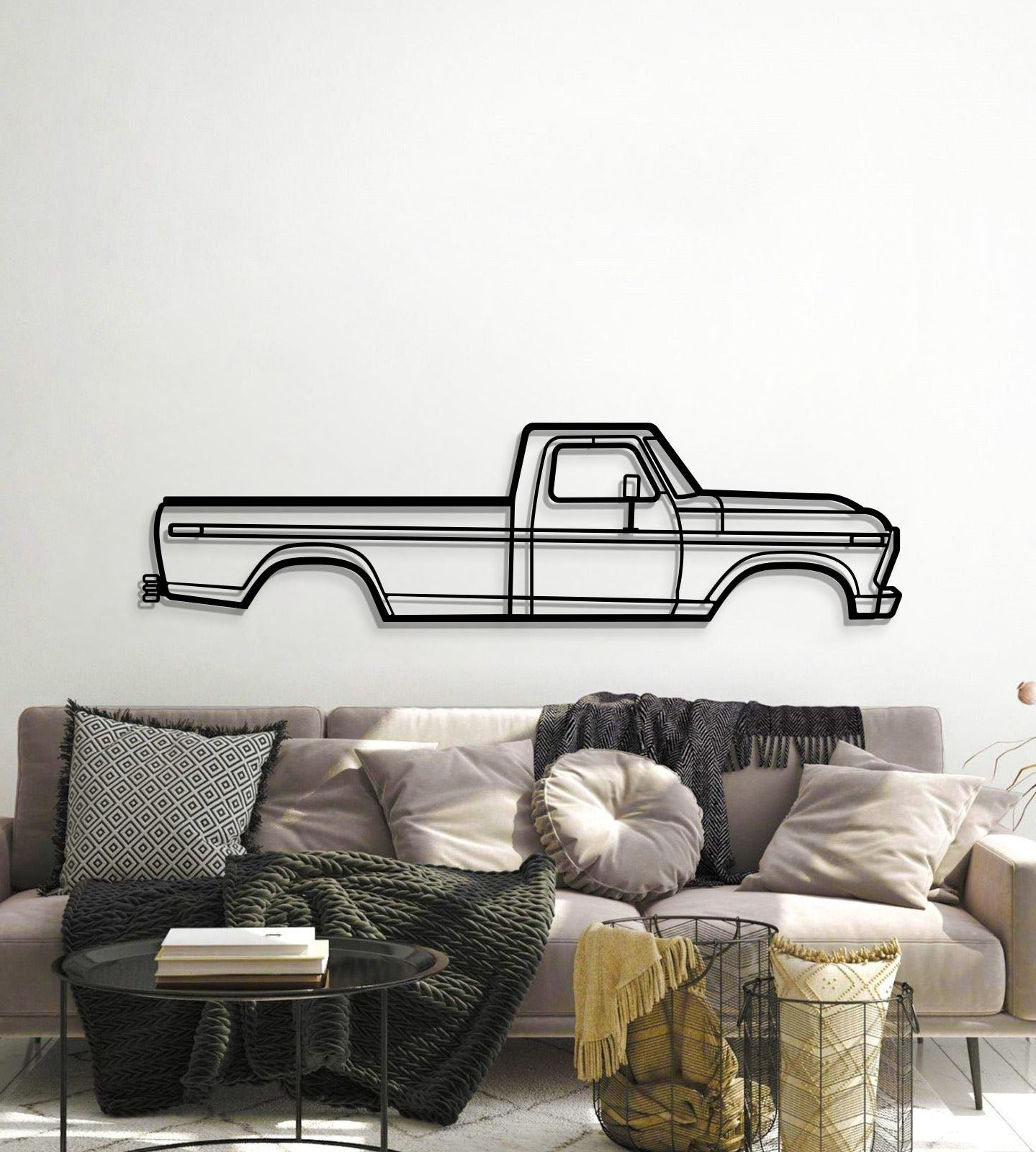 1975 F-250 Highboy Metal Car Wall Art - MT0168