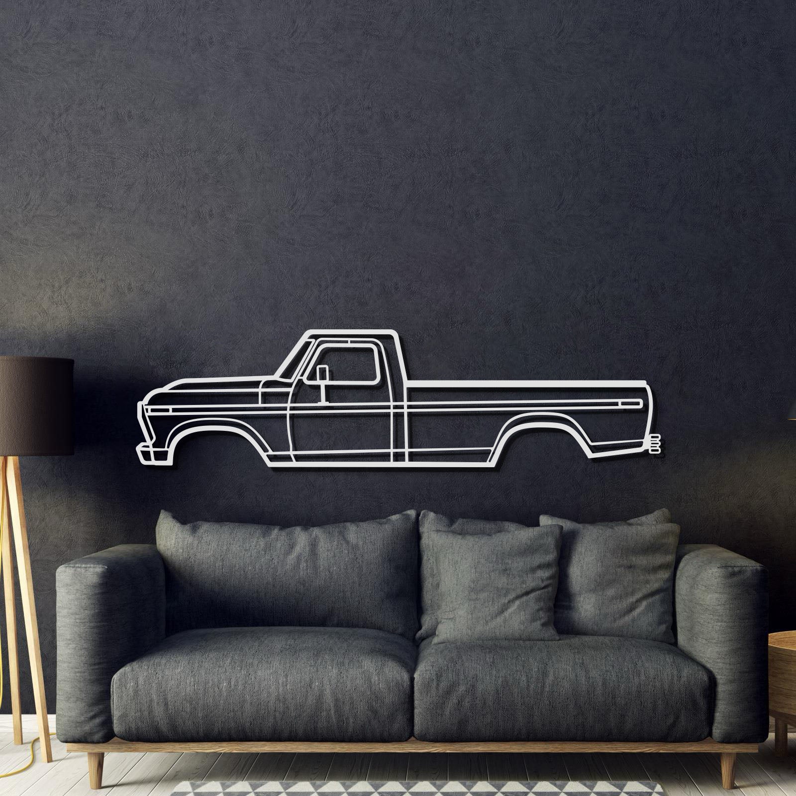 1975 F-250 Highboy Metal Car Wall Art - MT0168