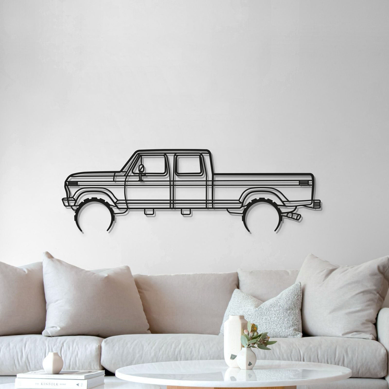 1976 F-350 Metal Car Wall Art - MT0171