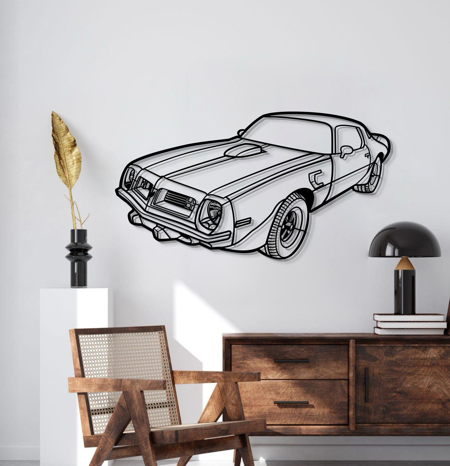 1975 Transam Perspective Metal Car Wall Art - MT1284