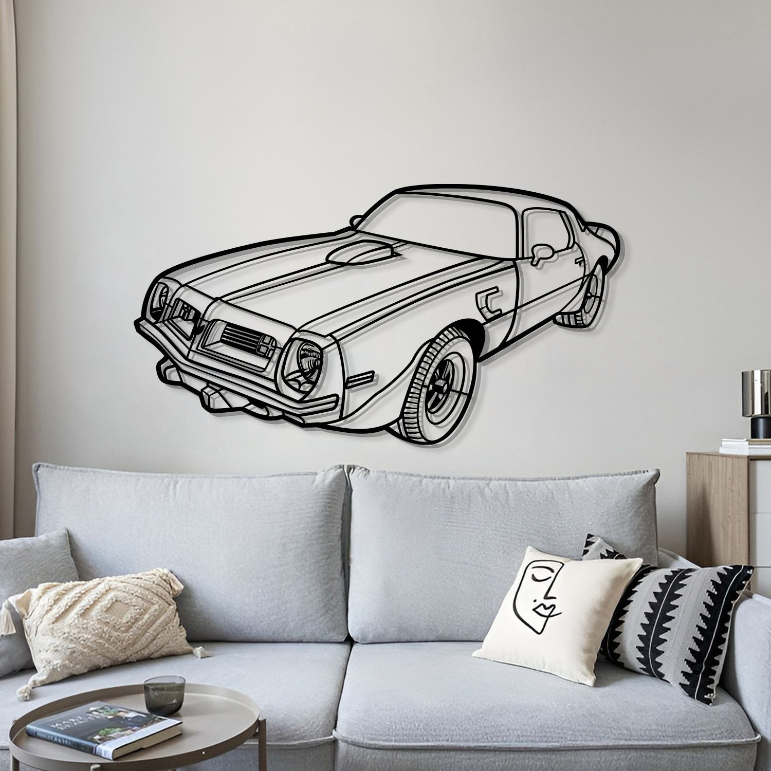 1975 Transam Perspective Metal Car Wall Art - MT1284