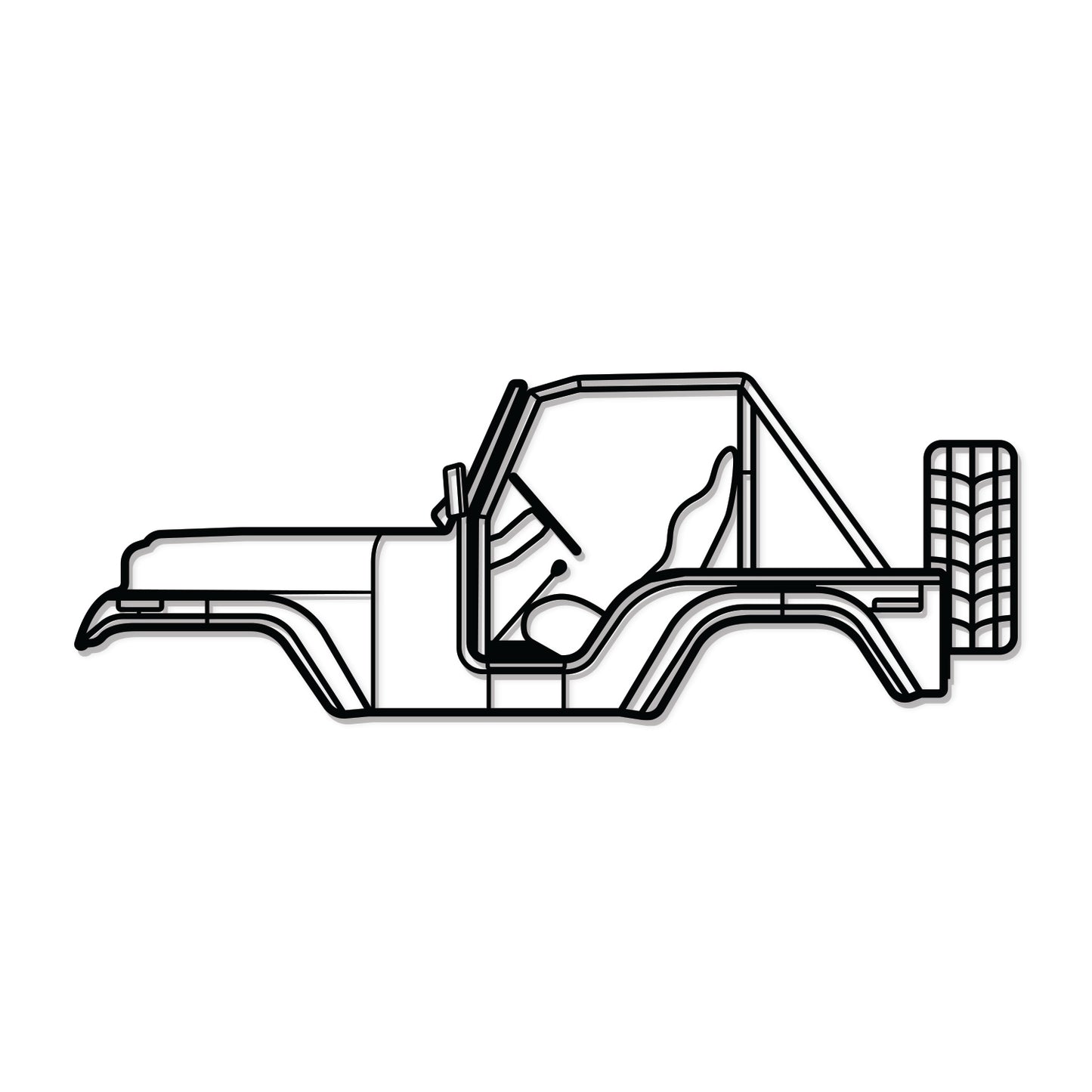 1976 CJ5 Renegade Metall Auto Wandkunst - MT0170
