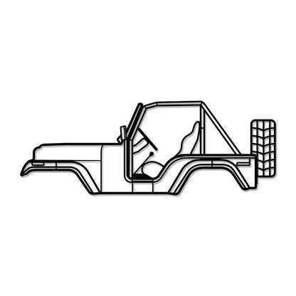 1976 CJ5 Renegade Metall Auto Wandkunst - MT0170