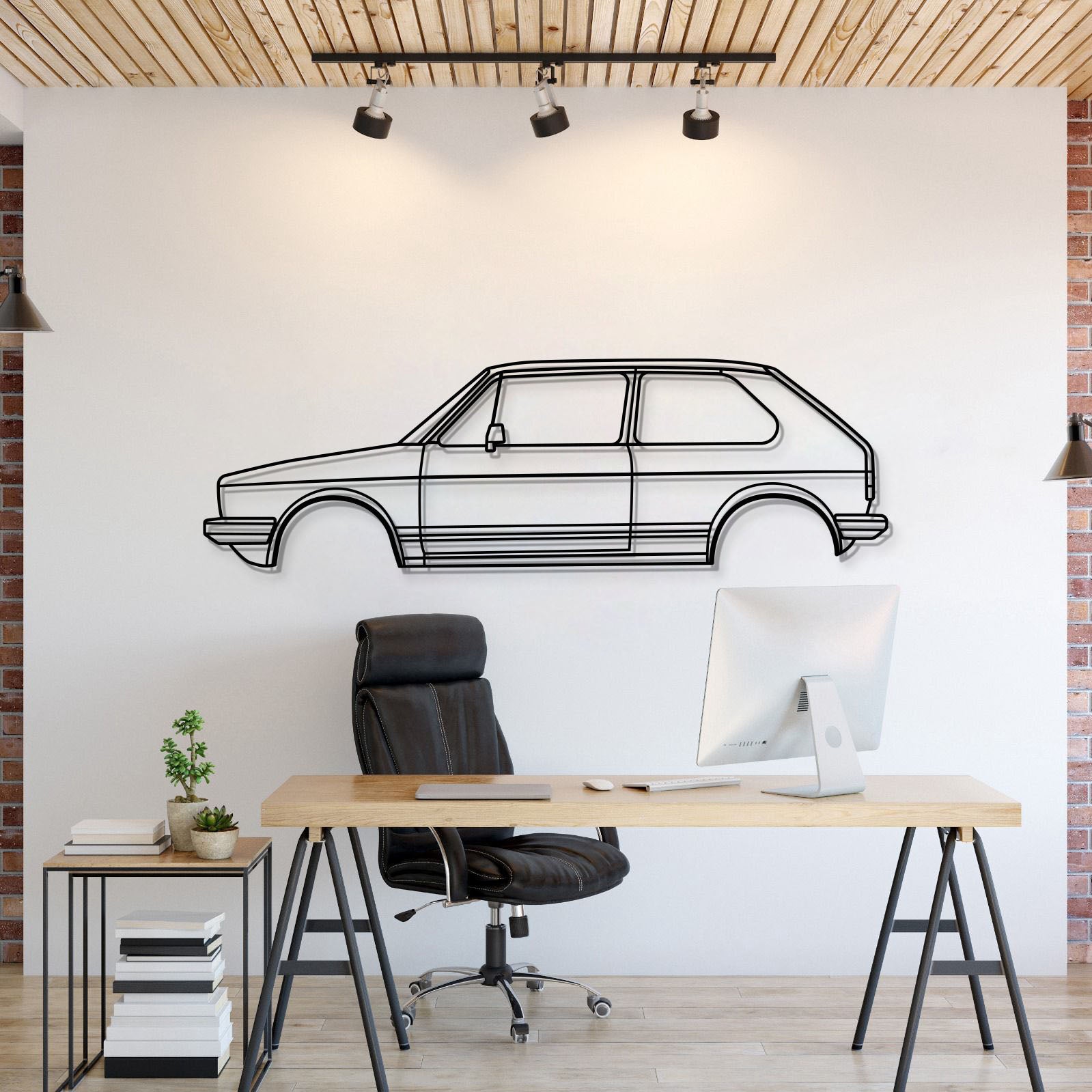 1976 Golf GTI Metal Car Wall Art - MT0172