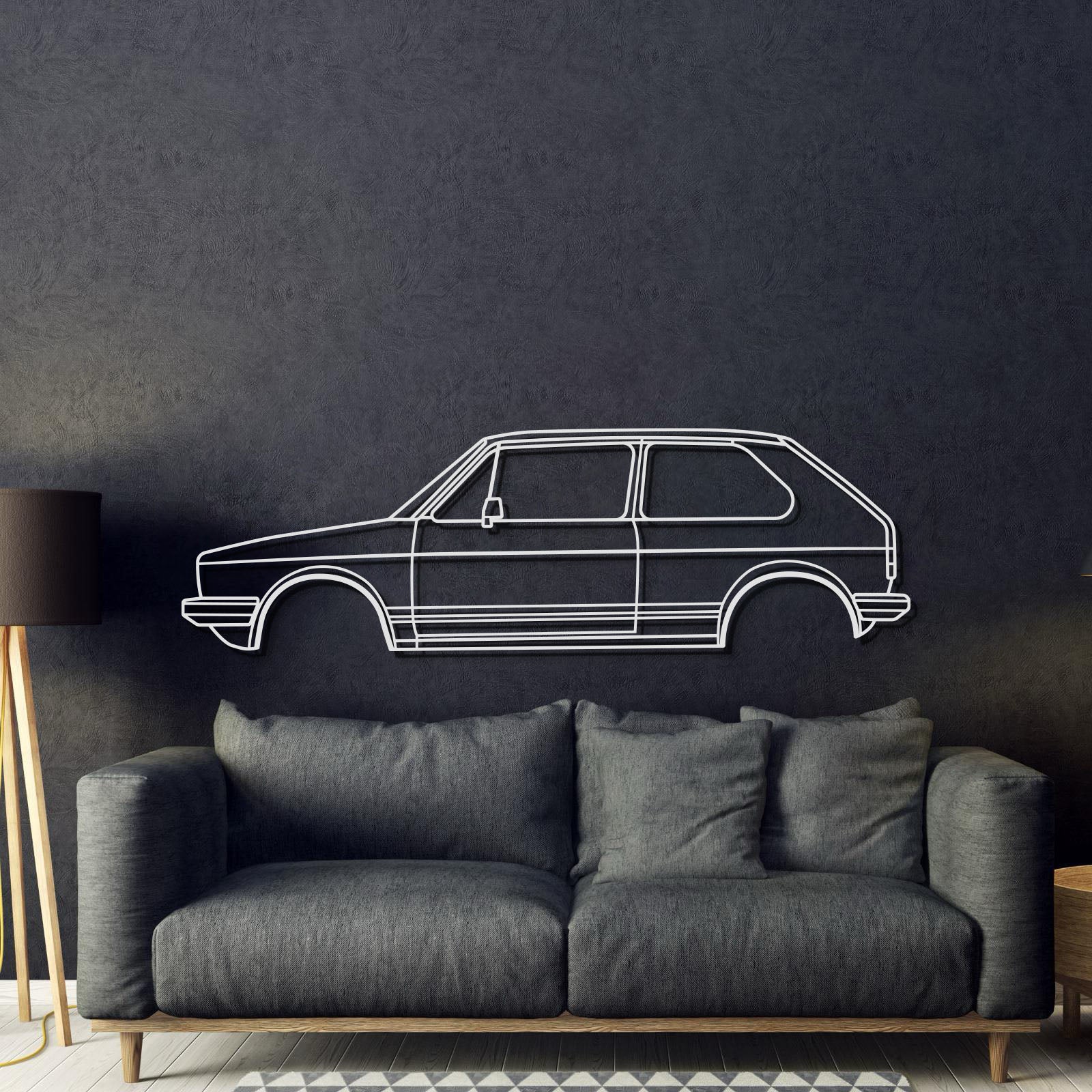 1976 Golf GTI Metal Car Wall Art - MT0172