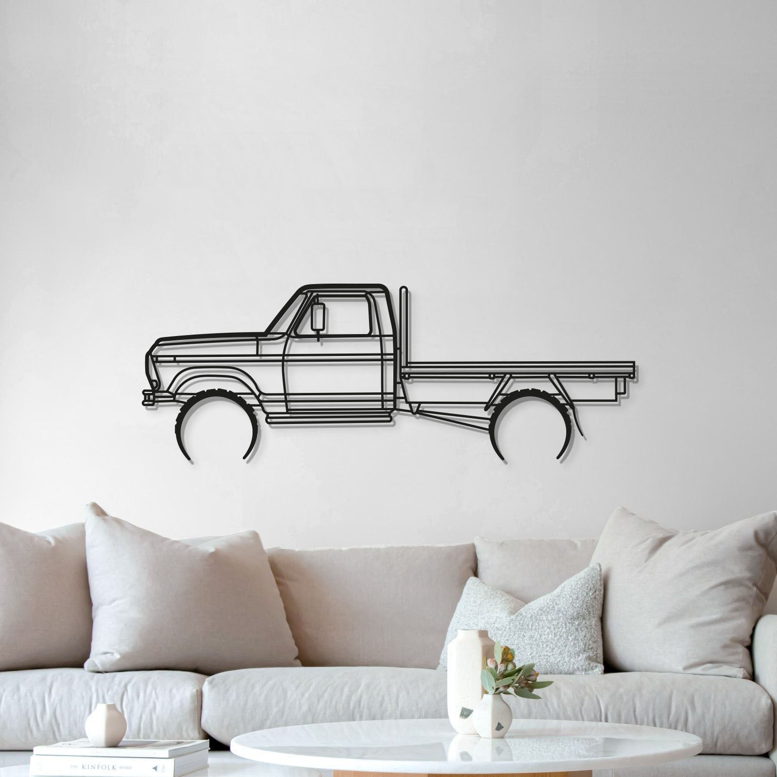 1977 F100 Tray Back Metal Car Wall Art - MT0175