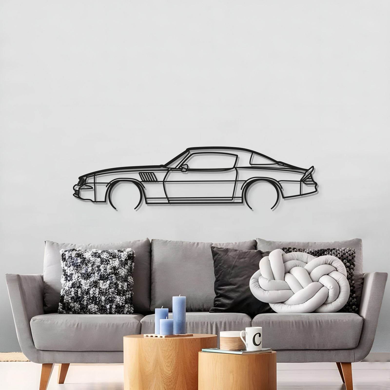 1978 Chevrolet Camaro Z28 Detailed Metal Wall Sculpture Decoration
