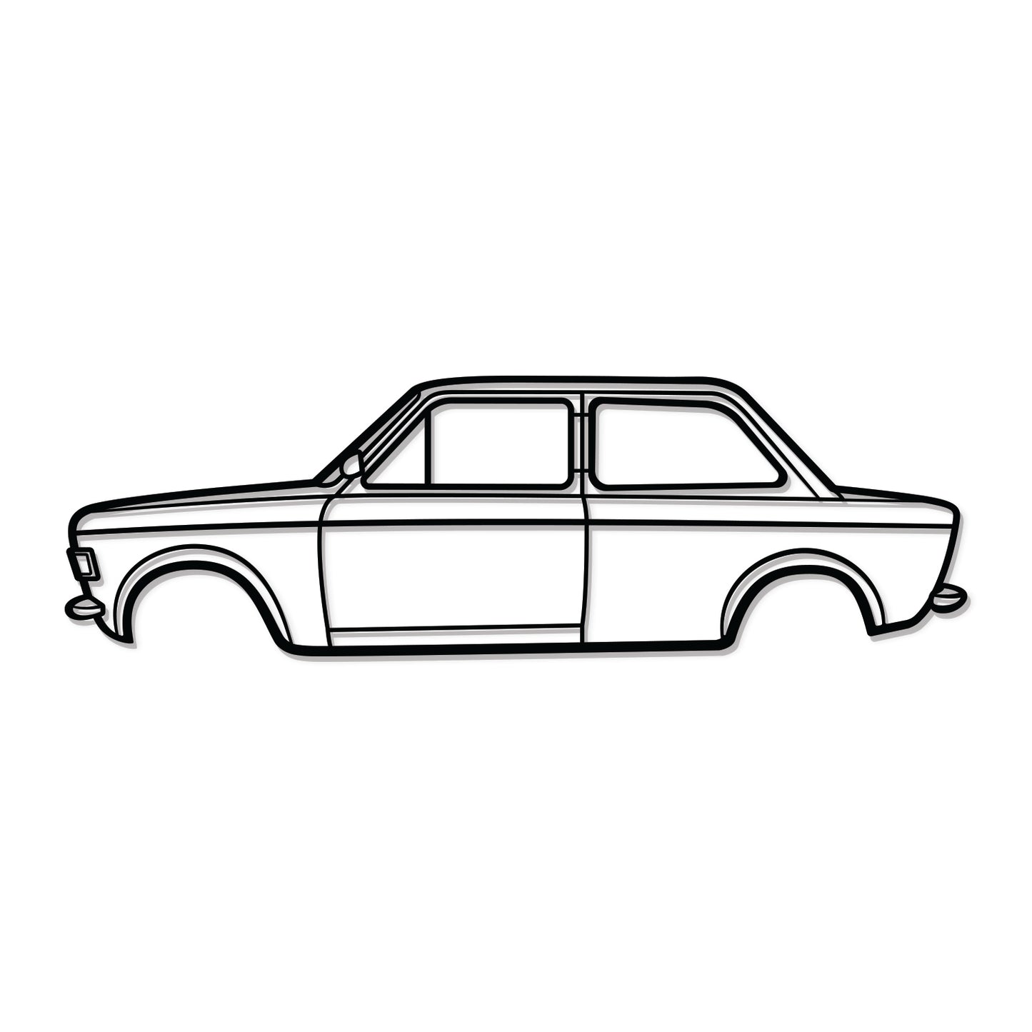 1971 128 Metall-Wandbild Auto - MT0178